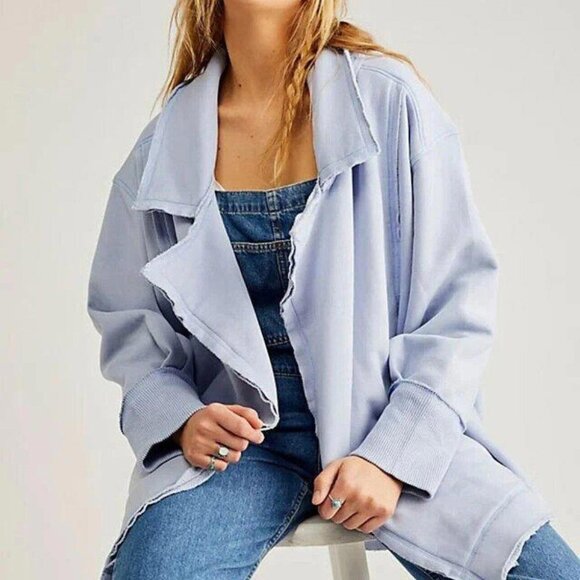 Free People We The Free Loui Cardi Jacket Top Oversized Ribbed Solid M